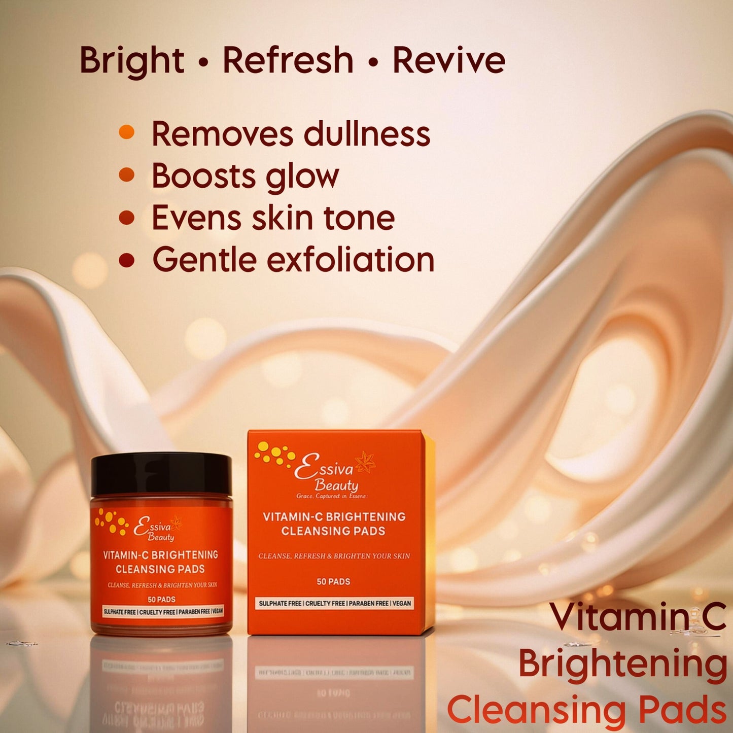Turmeric Clay Mask & Vitamin C Pads (50 pads)