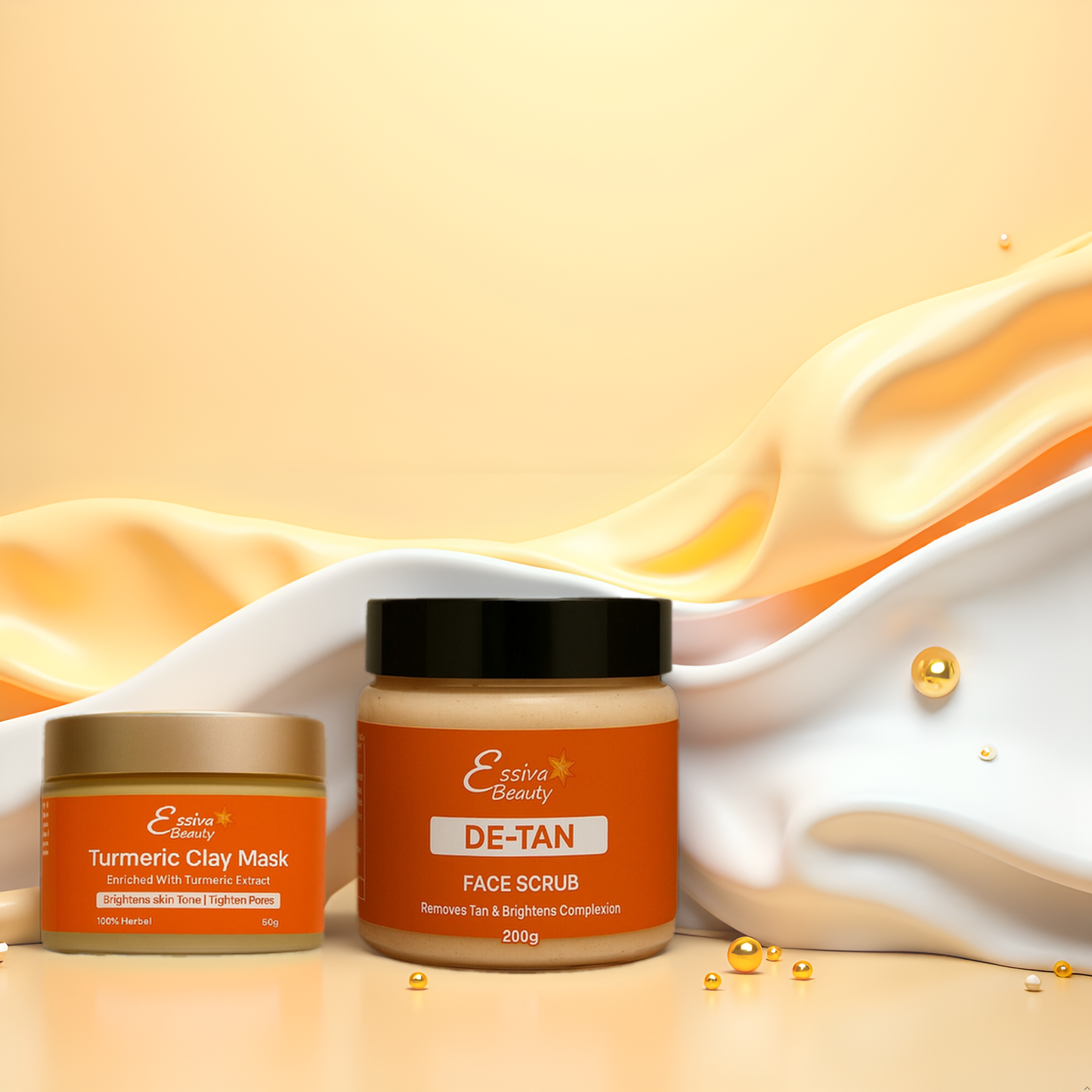 D-Tan Face Scrub (200g) & Turmeric Clay Mask (50g)