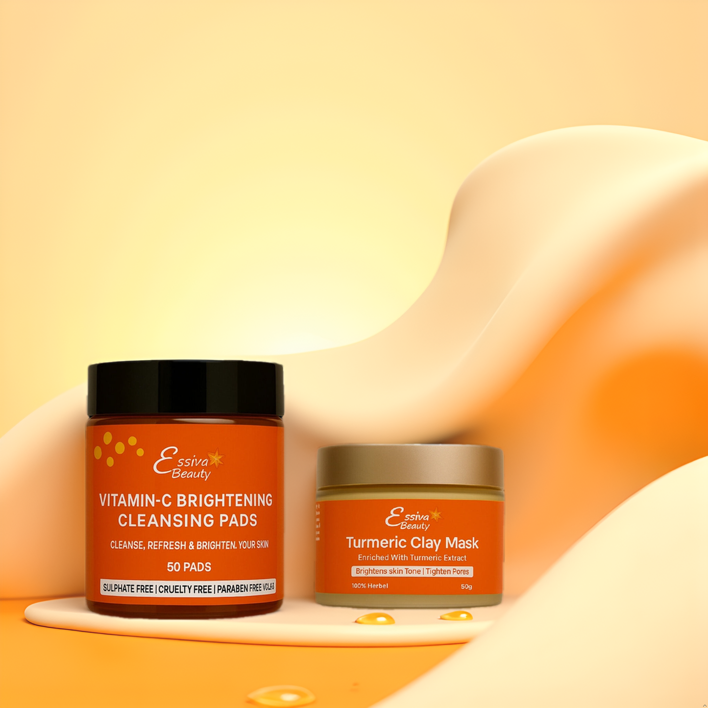 Turmeric Clay Mask & Vitamin C Pads (50 pads)
